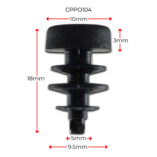 Plastic Round Cap 10mm (0.8-1.5mm wall)