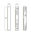 Whitco Blaxland Sliding Door Lock, External Cylinder, Slim