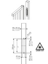 Aluminium finishing profile for sliding gates to combine with MAGUNIT