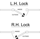 Bolt on Lock Keyed access to fit 40-60mm Frames LH