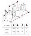 Cattle Yard Hinges 50X25 with attachment