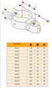 Chain fencing 2 Part  Hinge 65x32 NB  or 76.1x42.4mm / each