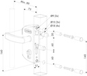 Economical Gate Lock square profile 40mm Grey colour body