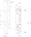 FORTY inframe Swing Gate Lock 20 MM BACKSET FOR 40 MM - Black Colour Complete Kit