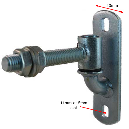 GUDGEON & TRUNNION HINGE Adjustable 150mm 16mm Rod - 2 sets(pair)