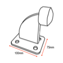 Galv Steel Sliding Gate Stopper with Base Plate Floor mount Height 120mm