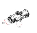 Galvanised Cross fittings Connector for tube 20NB x 20NB