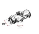 Galvanised Cross fittings Connector for tube 25NB x 25NB
