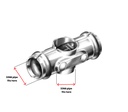 Galvanised Cross fittings Connector for tube 32NB x 32NB