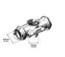 Galvanised Cross fittings Connector for tube 50NB x 50NB