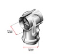 Galvanised TEES Thru Butt Connector for tube 15x15NB