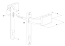 Gate Handle Aluminium with fixed  and/or rotating operation Locinox 3006FIX