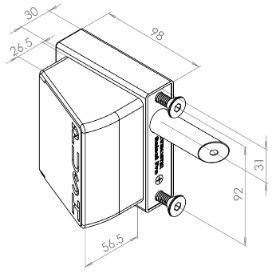 Gatemaster Bolt on Lock Keyed access to fit 10-30mm Frames LH