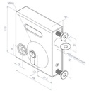 Bolt on Lock latch Deadlock to fit 10-30mm Frames with No Handle