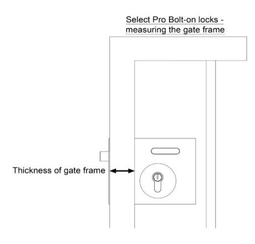 Bolt on Lock latch Deadlock to fit 40-60mm Frames No Handle