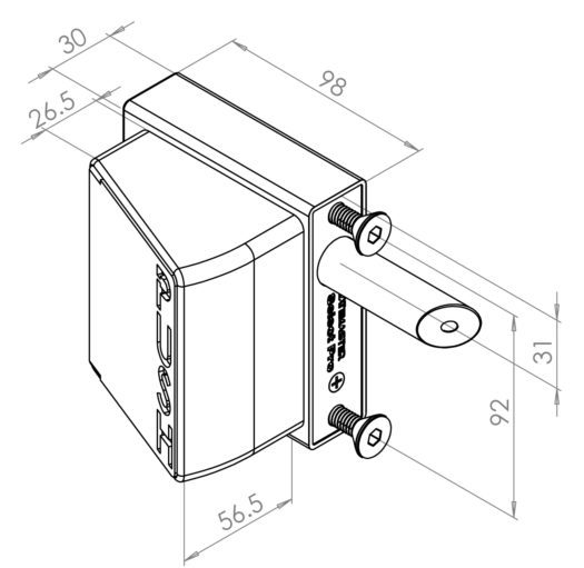 Push Exit Lock Digital Keypad to fit 10-30mm Frames LH