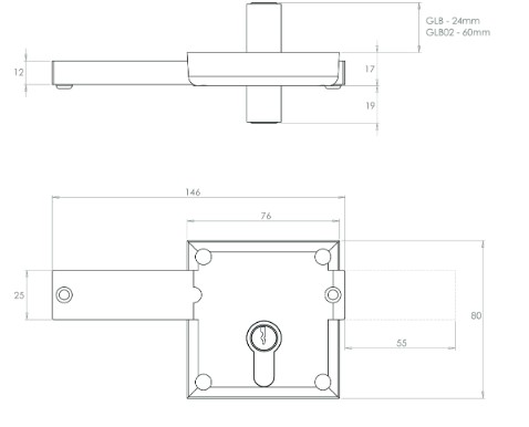 Gatemaster Screw Fixed Locking Bolt