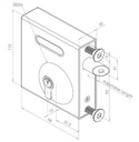 Swing Gate Bolt on Lock  Keylatch to fit  40-60mm Gate Frames