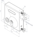 Swing Gate Bolt on Lock latch to fit 40-60mm Frames with  Lever Handle