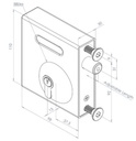 Swing Gate Lock Bolt on Deadlock for 10-30mm Frames