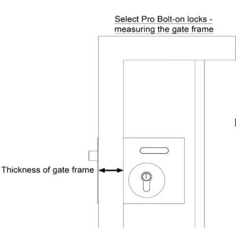 Swing Gate Lock Bolt on Deadlock for 10-30mm Frames