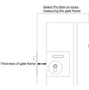 Swing Gate Lock Bolt on Deadlock for 10-30mm Frames