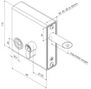 Gatemaster Weld-In Latch Deadlock 50mm