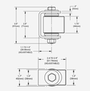 Heavy Duty Steel BadAss Hinge for Gates upto 680 kg - Zinc Finish / Each