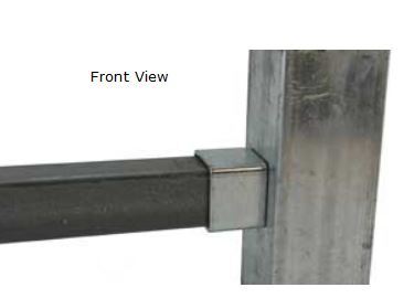 Heavy Duty Security Steel Fence Bracket for tube 40x40mm - Zinc Plated