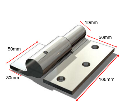 Heavy Duty Swing Gate Hinge Weld to Screw  19mm LH- pair- Zinc plated