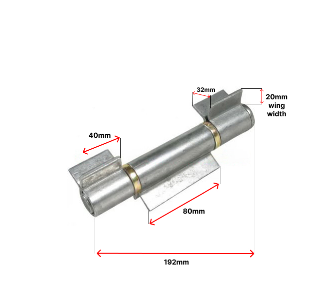 Heavy Duty Weld on Swing Gate Shackle Hinge-Pin 20mm - pair Gate up to 800kg 