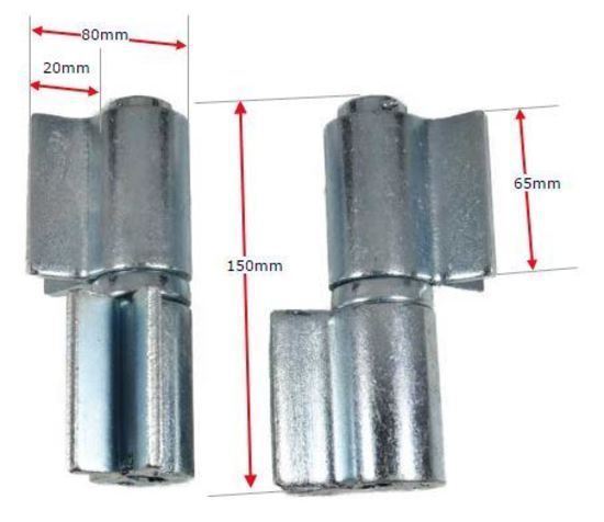 Heavy Duty Weld on Swing Gate Shackle Hinge-Pin 27mm - pair up to 1200kg gate