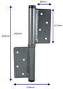 Left Handed - Heavy Duty Screw on Self Closing Hinge / Pair