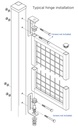 Light Swing Gate Hinges for gate frame size 30x30mm