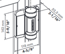 Locinox  Serval  180° Self Closing Hinge / Pair