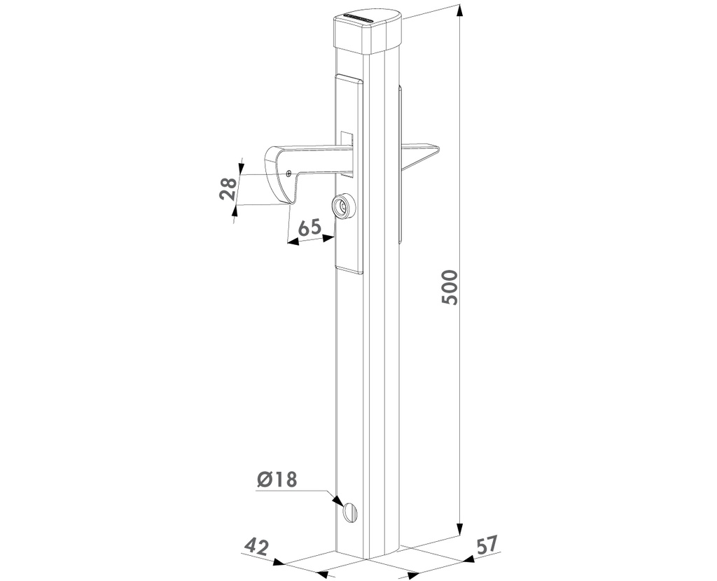 Locinox Aluminium Gate Catcher - In Gate Catch