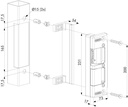 Locinox Built in ELECTRIC STRIKE FOR FORTY, Fifty & Sixty LOCK Gate frame 40mm - Fail Close