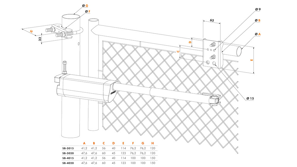 Commercial Hydraulic Gate Closer Samson 2