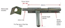 Heavy Duty Spring Loaded Slam Lock 25mm RH with Lug