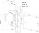 Locinox Industrial Anti Panic Swing Gate Lock U2 for Square tube 40-60mm profile-with Push set