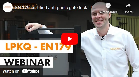 Locinox Industrial Anti Panic Swing Gate Lock U2 for Square tube 40-60mm profile-with Push set