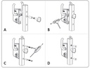 Locinox Industrial Manual Sliding Gate Lock 50mm profile Black colour with Keep