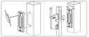 Locinox Industrial Manual Sliding Gate Lock 50mm profile Silver colour with Keep