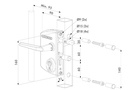 Industrial Swing Gate Lock U2 for Square tube 60-80mm