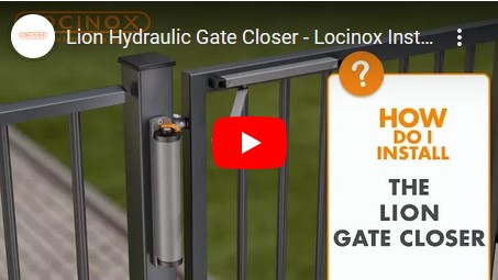 Locinox Lion Compact Hydraulic Gate Closer for any gate situation - Black