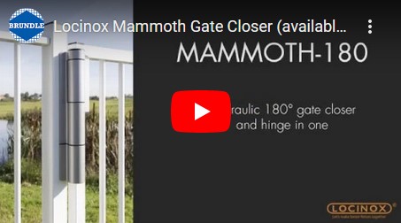 Locinox Mammoth HD Hydraulic 180 degree Swing Gate Closer and Compact hinge in One - Black