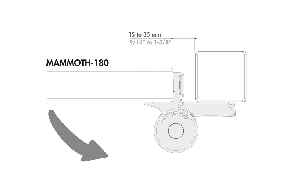 Mammoth Hydraulic 180 degree Swing Gate Closer and Compact hinge in One