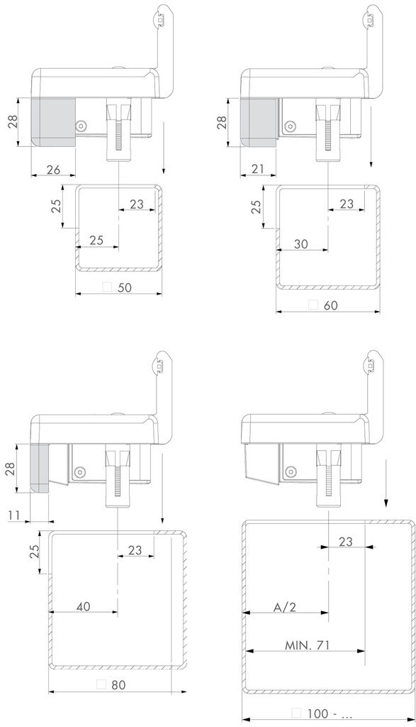 Locinox Electric strike for Swing Gates for H- Metal & H-Wood insert locks - Fail Open