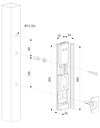 Locinox SURFACE MOUNTED ELECTRIC SECURITY KEEP - Fail Open - Black-MODULEC-SH-9005-E