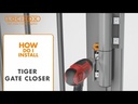 Locinox Tiger Hydraulic Swing Gate Closer and Compact hinge all in One - SILVER